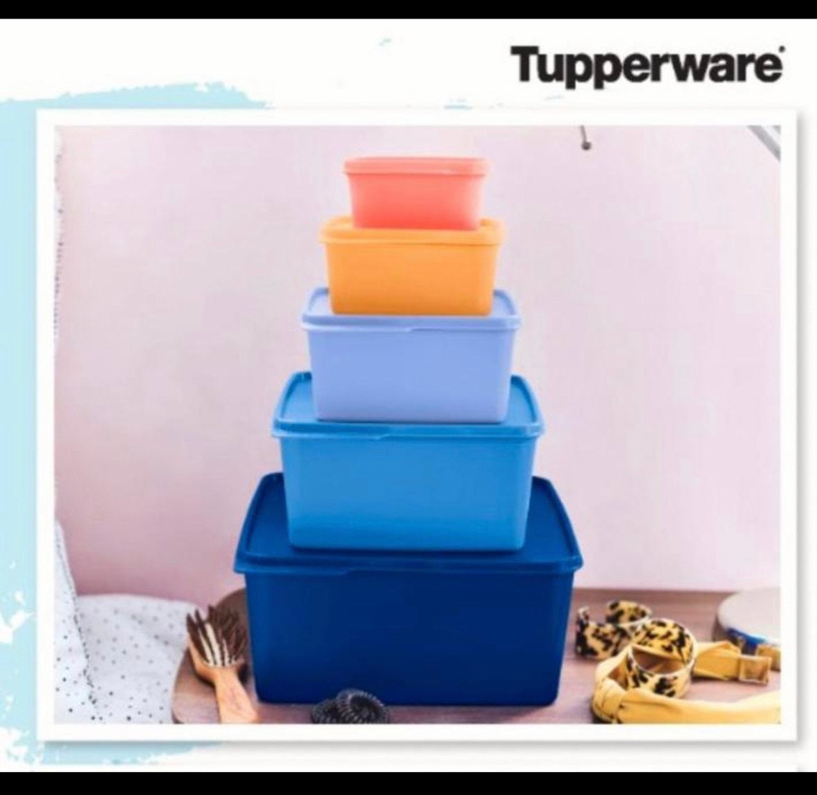 Tupperware Bewaardozen/Opbergdozen SET VAN 5 STUKS € 55, Ophalen of Verzenden, Nieuw, Bewaardoos