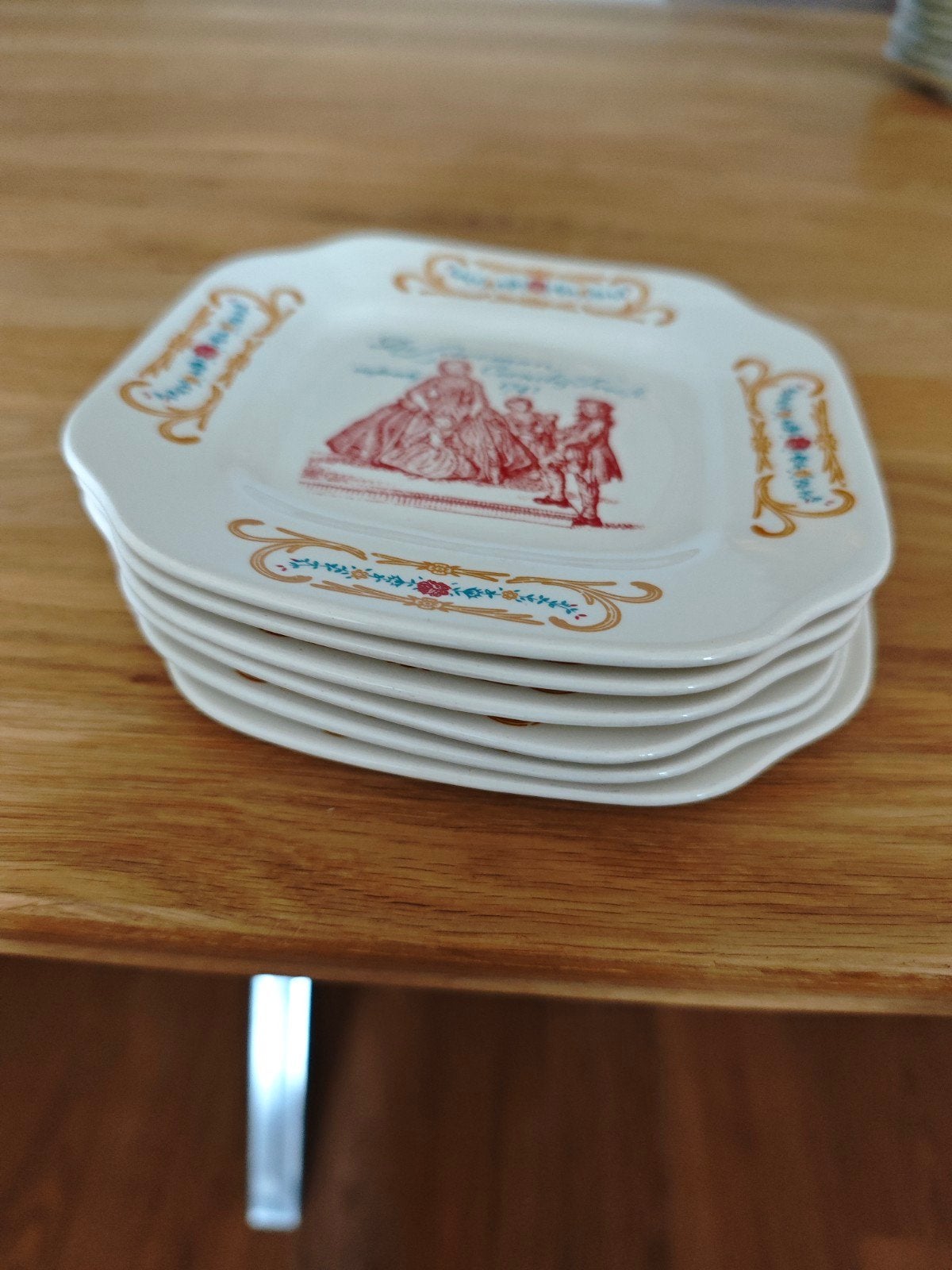 Set van 6 Boch La Louvière 'De Minnaar' bordjes, Ophalen