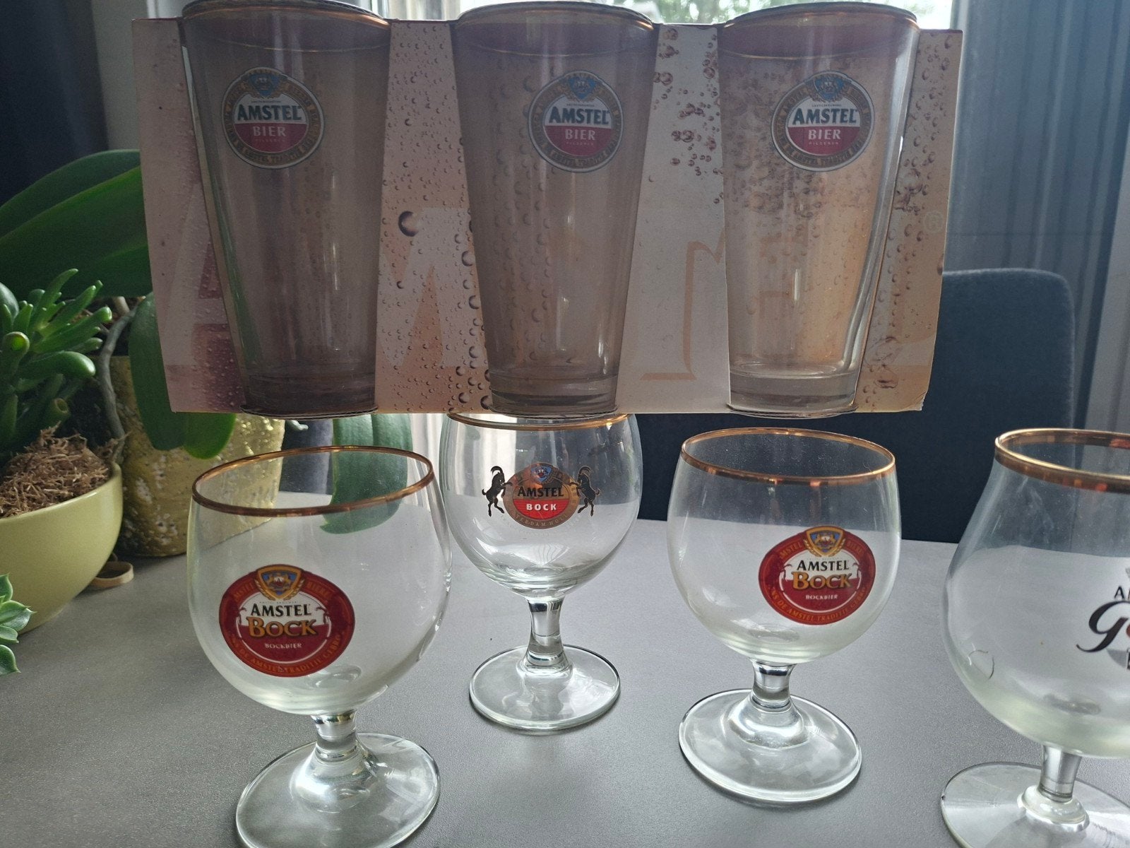amstel bier glazen, Ophalen of Verzenden, Zo goed als nieuw, Gebruiksvoorwerp