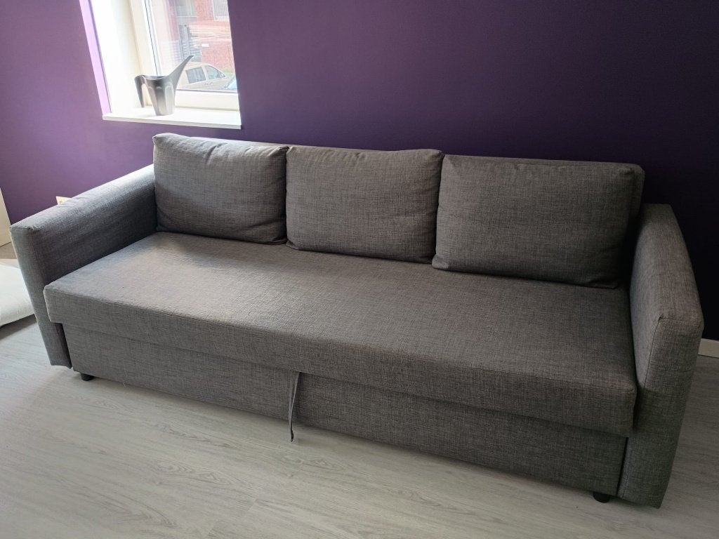 3-zits slaapbank (+optionele topper), Ophalen, Gebruikt, 140 cm, Twijfelaar