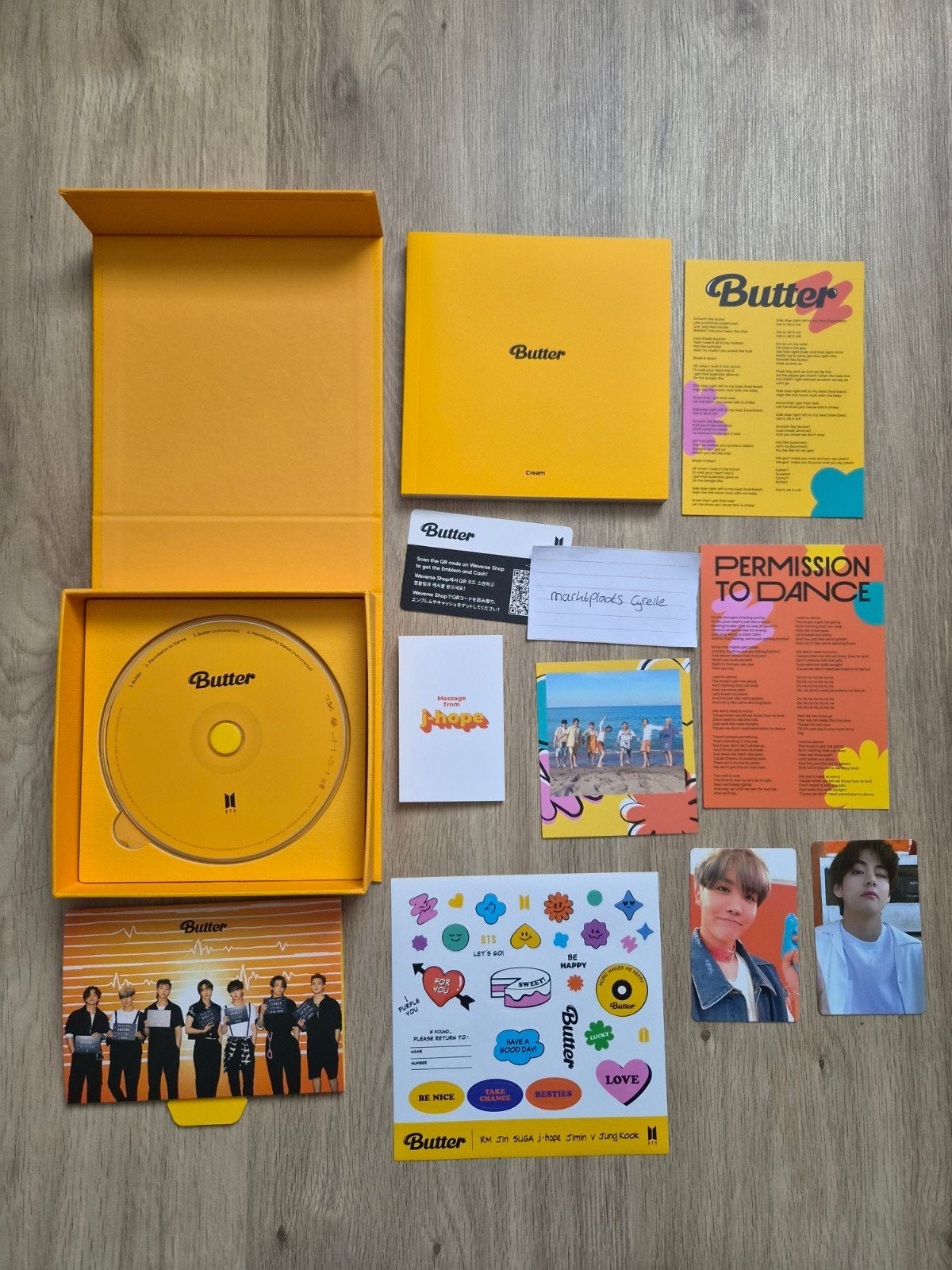 BTS Butter Cream Version Album - met weverse pre order bonus, Ophalen of Verzenden, Zo goed als nieuw, Album, Inclusief boekje