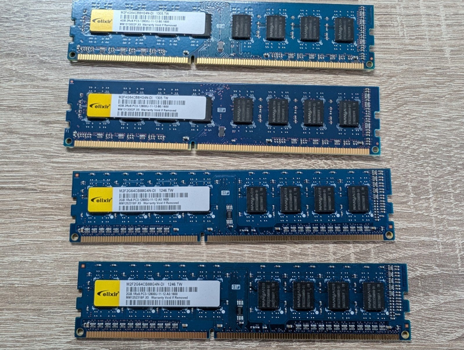 Elixir DDR3 RAM Geheugenmodules - 2GB/4GB per stuk (4x), Computers en Software, RAM geheugen, Gebruikt, Server, DDR3, Ophalen of Verzenden