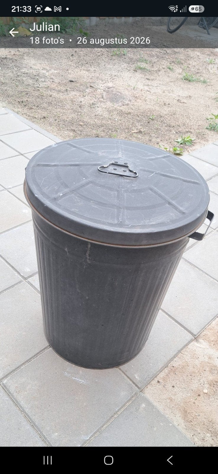 Afvalbak buiten, 40 liter of meer, Ophalen
