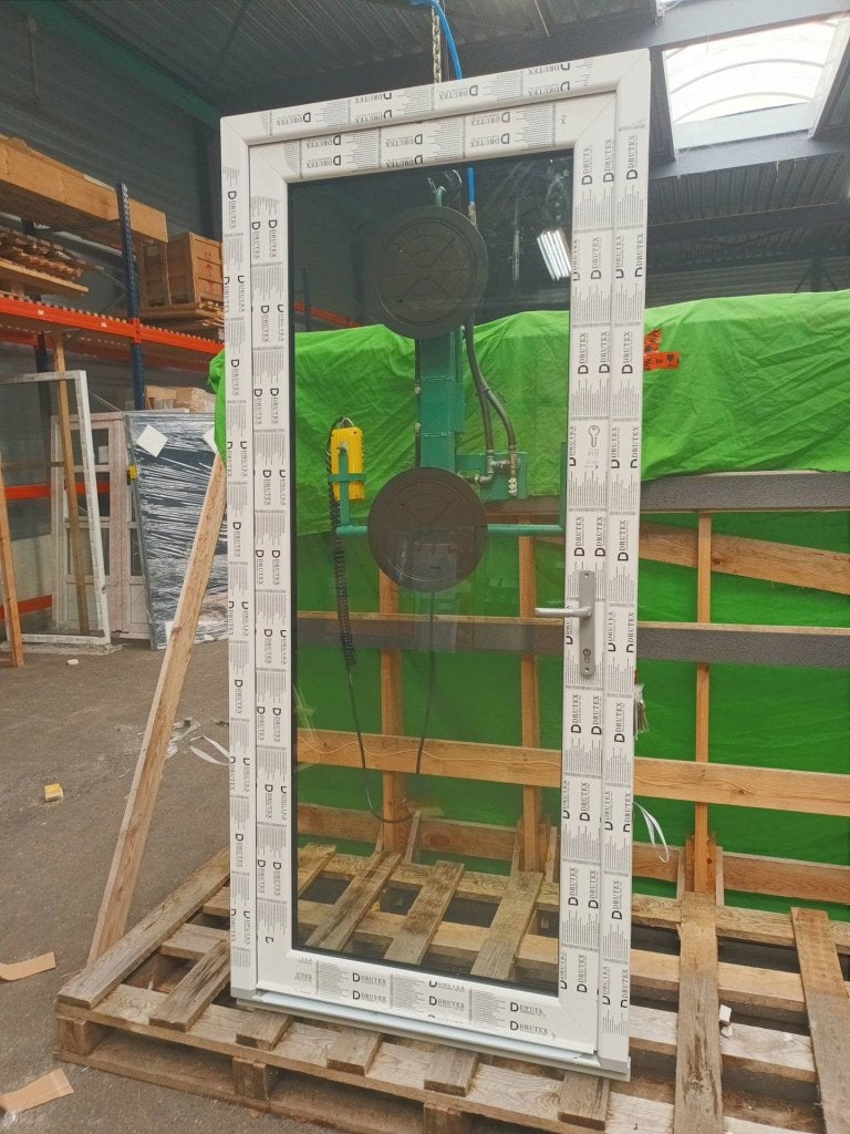 Kunststof Buitendeur volglas  b100 x h220 cm -2416-, Doe-het-zelf en Verbouw, Deuren en Horren, Kunststof, 215 cm of meer, Niet ingevuld