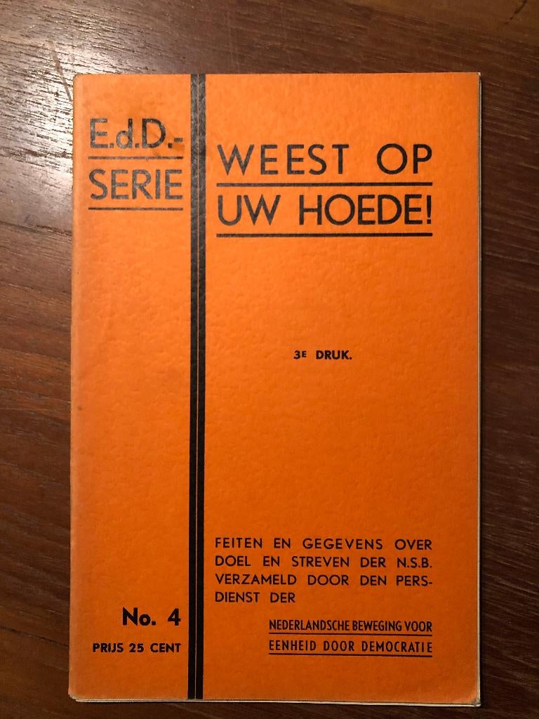 NSB, Zwart Front. Weest op uw hoede, Feiten en gegevens, Boeken, Oorlog en Militair, Verzenden, Tweede Wereldoorlog, Gelezen, Overige onderwerpen
