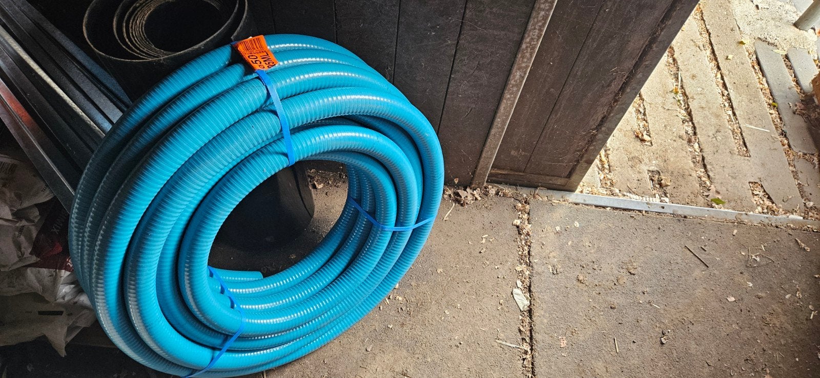 25m PVC zwembadslang Ø50mm - Volle rol, Ophalen, Nieuw, Overige typen