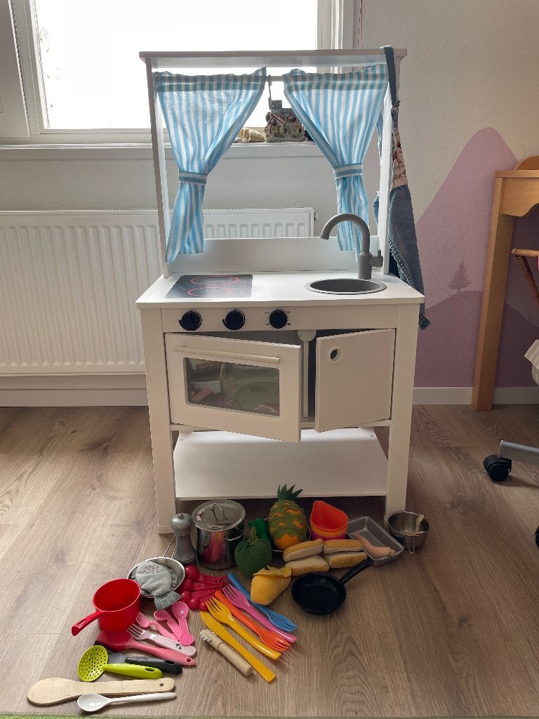 Speelgoedkeuken inclusief accessoires, Ophalen, Gebruikt, Hout, Speelkeuken