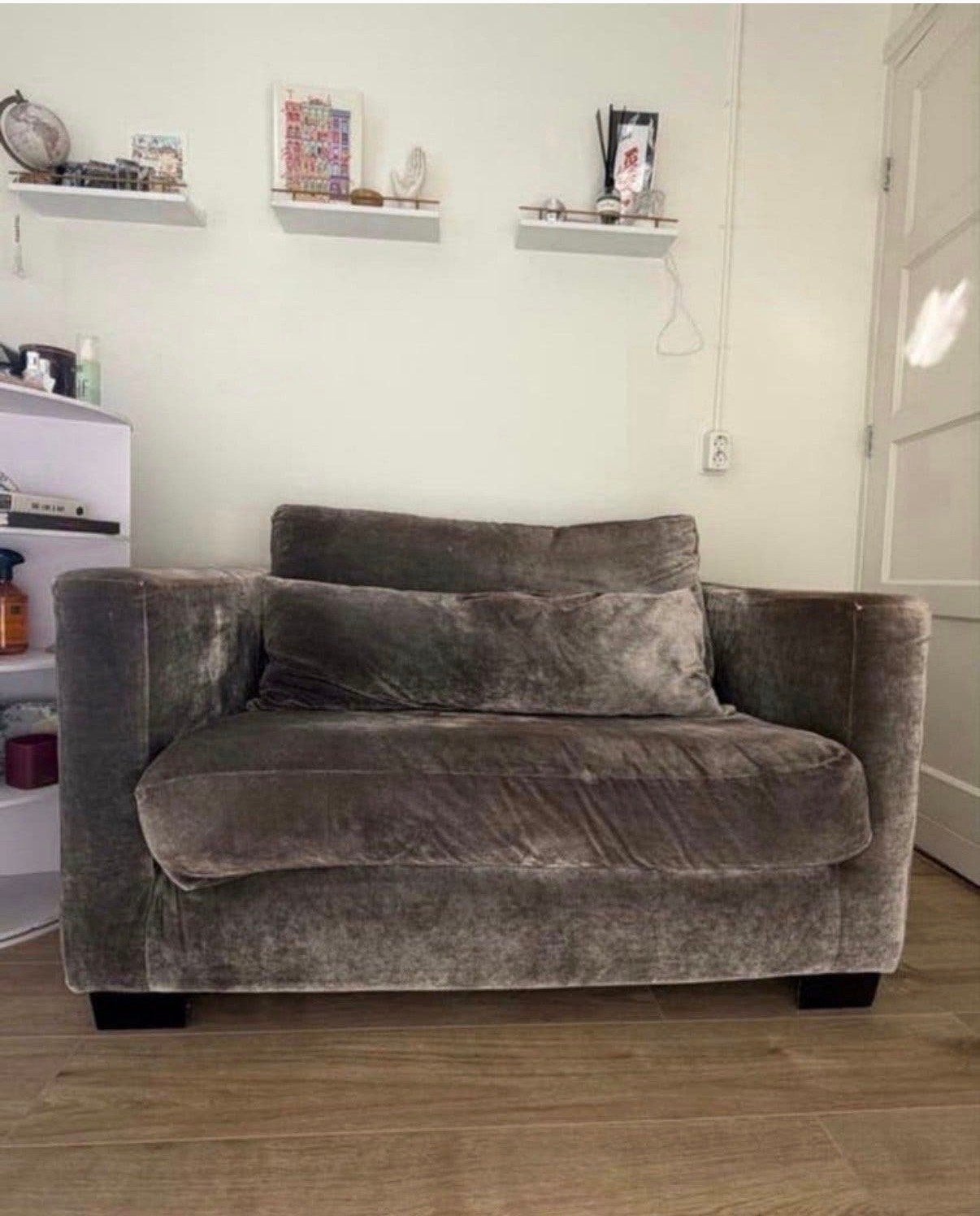 Fluwelen fauteuil - Vandaag ophalen wegens verhuizing!, Huis en Inrichting, Ophalen, Eenpersoons, 150 tot 200 cm, 75 tot 100 cm