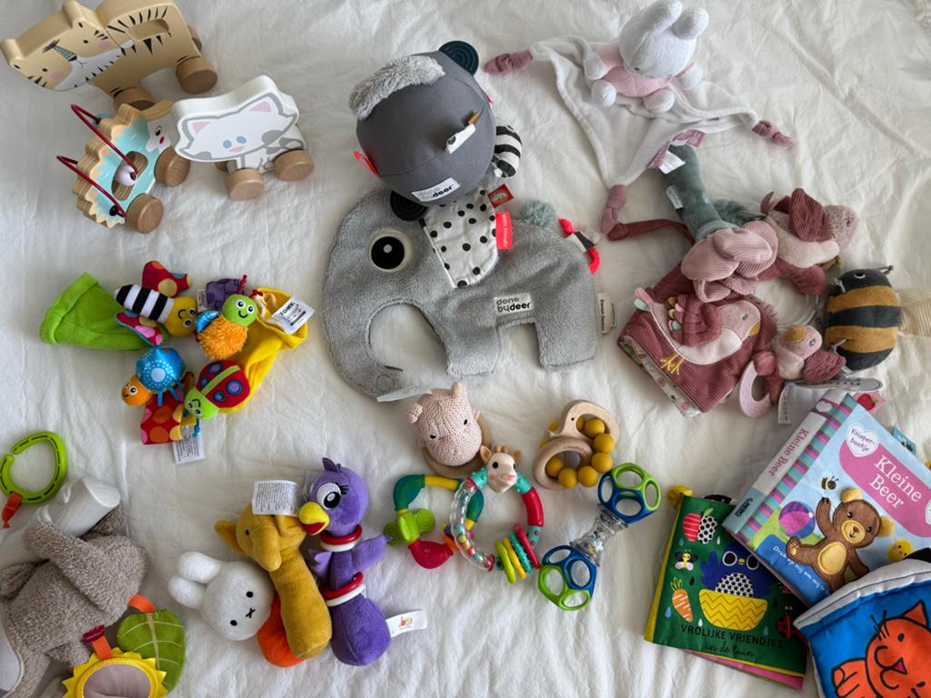 Complete set babyspeelgoed oa Little Dutch Done by Deer etc., Ophalen of Verzenden, Gebruikt, Overige typen, Met geluid