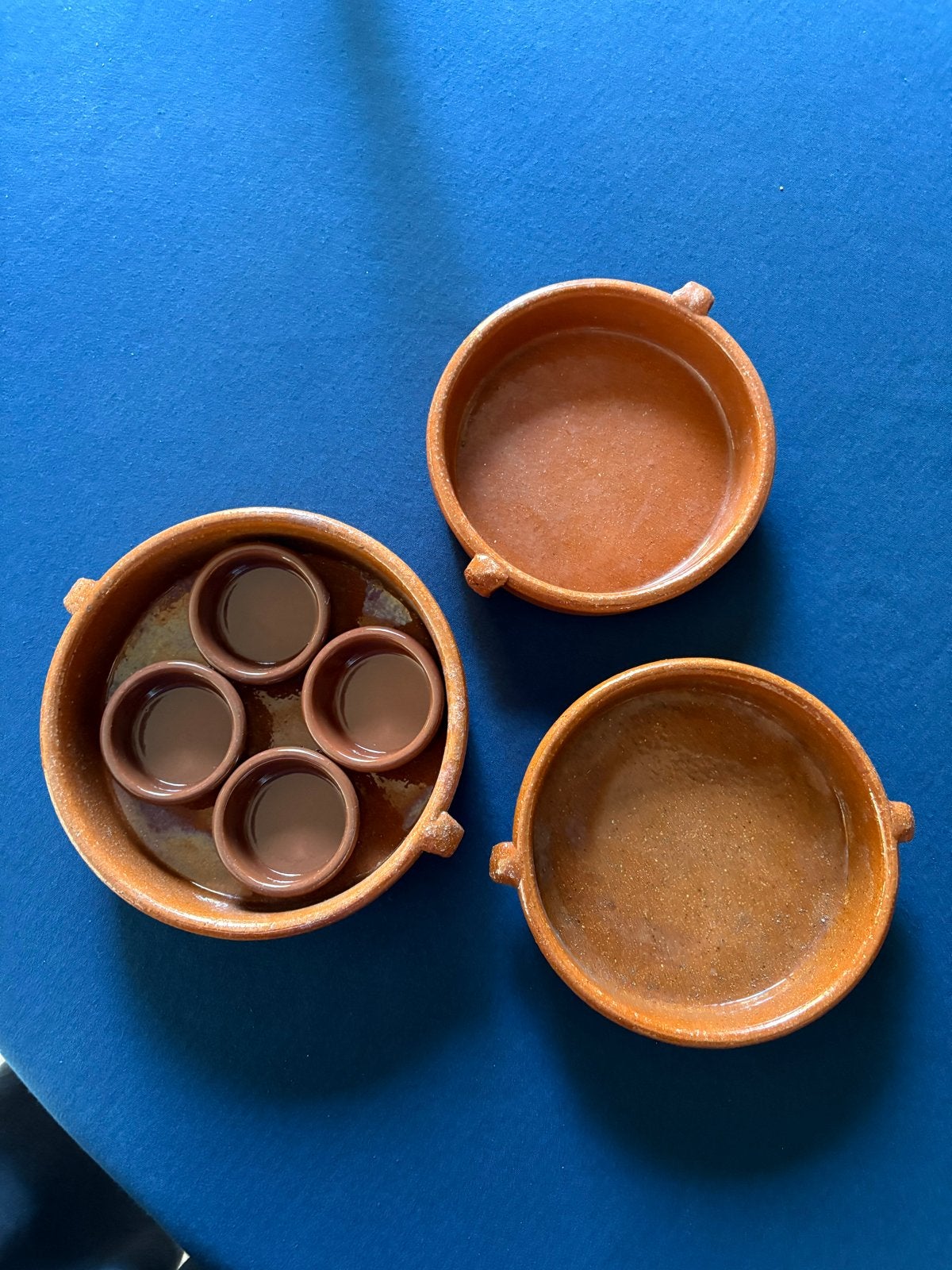 Terracotta tapas schaaltjes set - 3 stuks, Overige merken, Ophalen of Verzenden, Overige stijlen, Aardewerk
