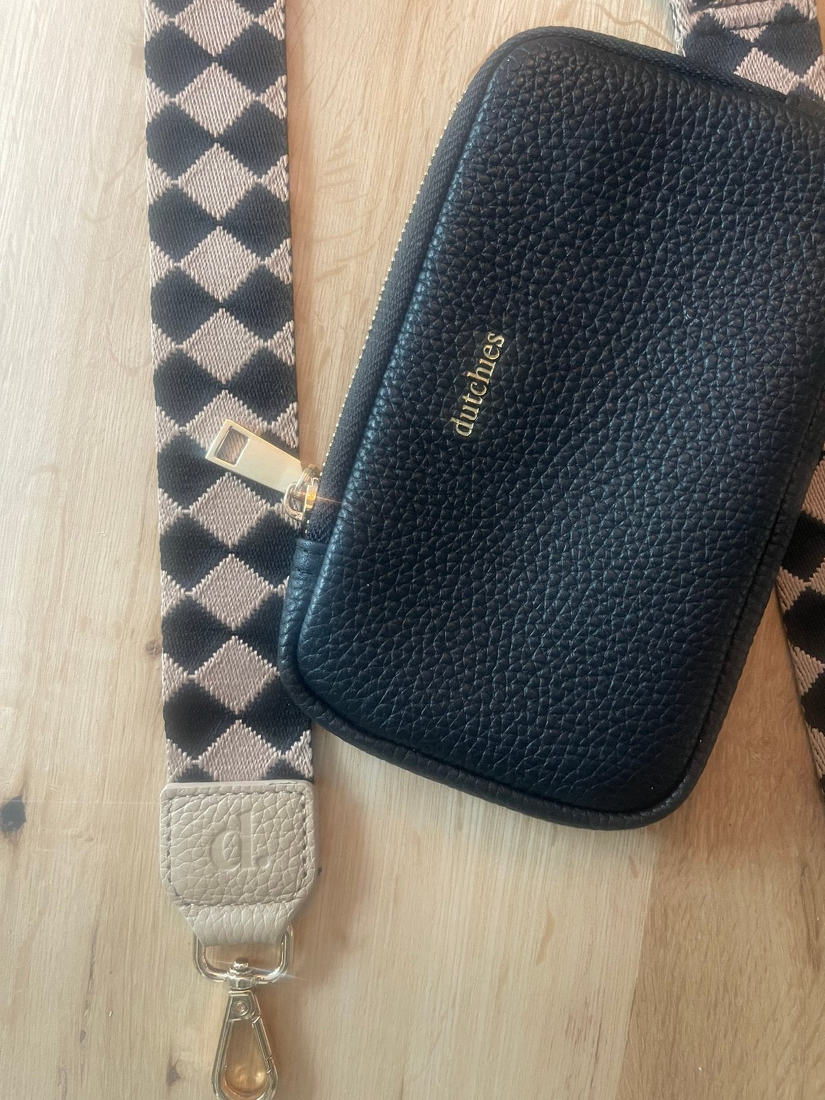 Leren telefoontasje met strap Dutchies, Ophalen of Verzenden, Zo goed als nieuw, Wit, Overige typen