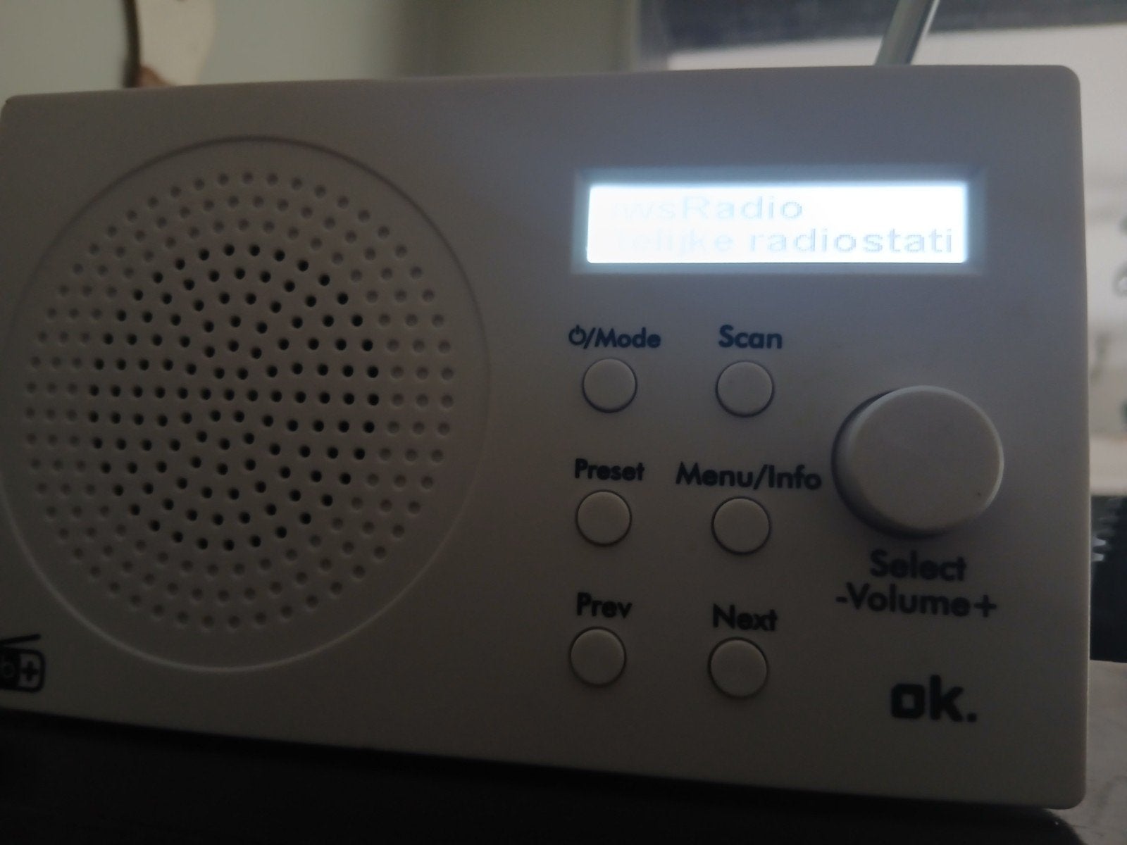 OK. DAB+ Radio - Wit, Compact en Draagbaar, Ophalen of Verzenden, Nieuw, Radio