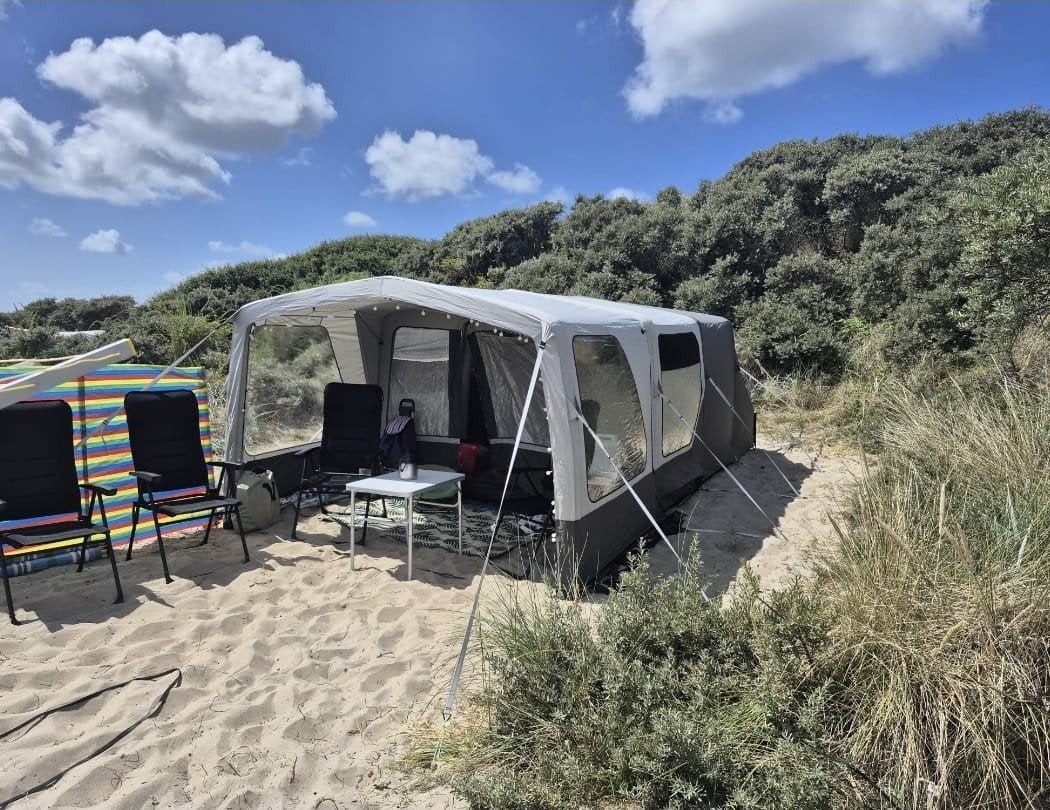 Dometic Boracay FTC 401 TC Opblaasbare Tunnel Tent +luifel!!, Ophalen, Zo goed als nieuw, Tot en met 4