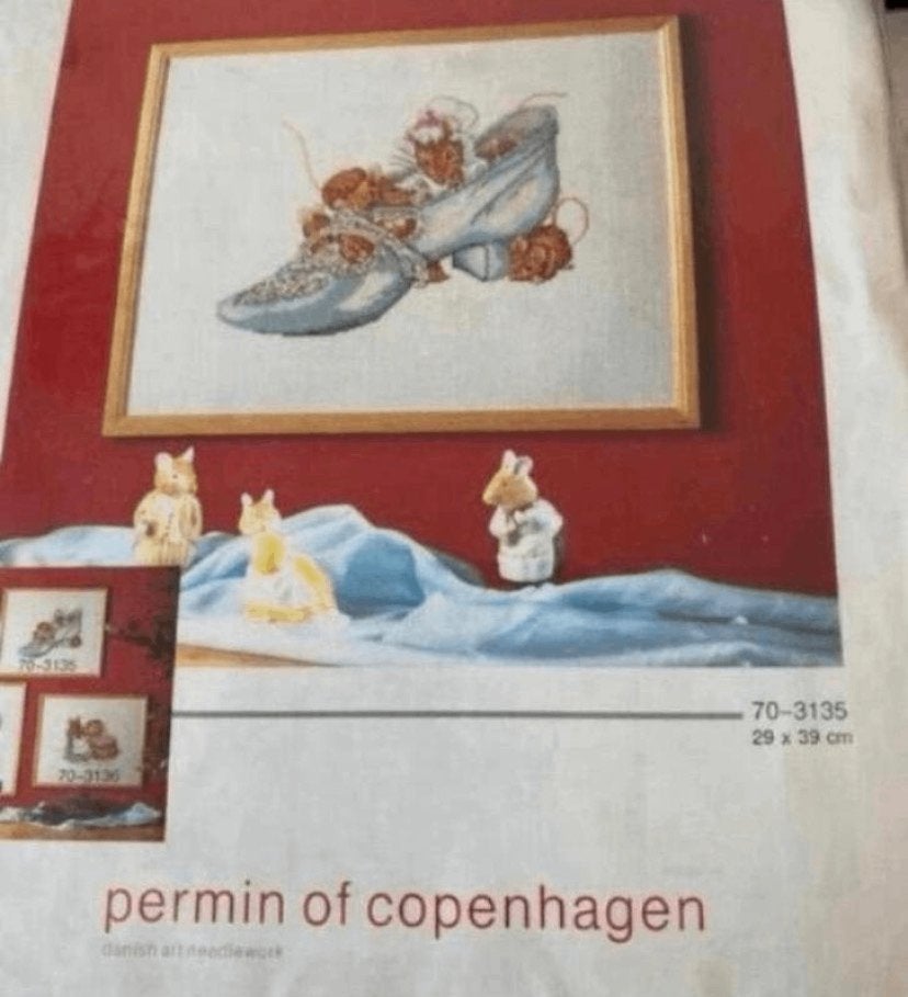 BORDUURPAKKET BEATRIX POTTER MUIZEN IN SCHOEN, Hobby en Vrije tijd, Verzenden, Nieuw, Handborduren, Borduurpakket