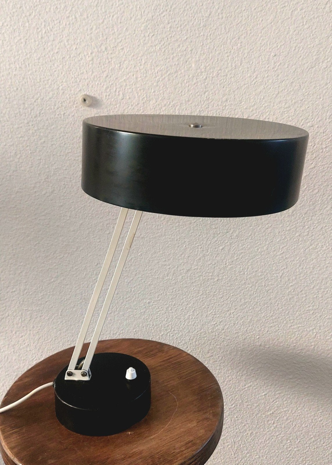 vintage design bureaulamp Hala Zeist jaren 50, Wit, Ophalen of Verzenden, Bureaulamp, Design