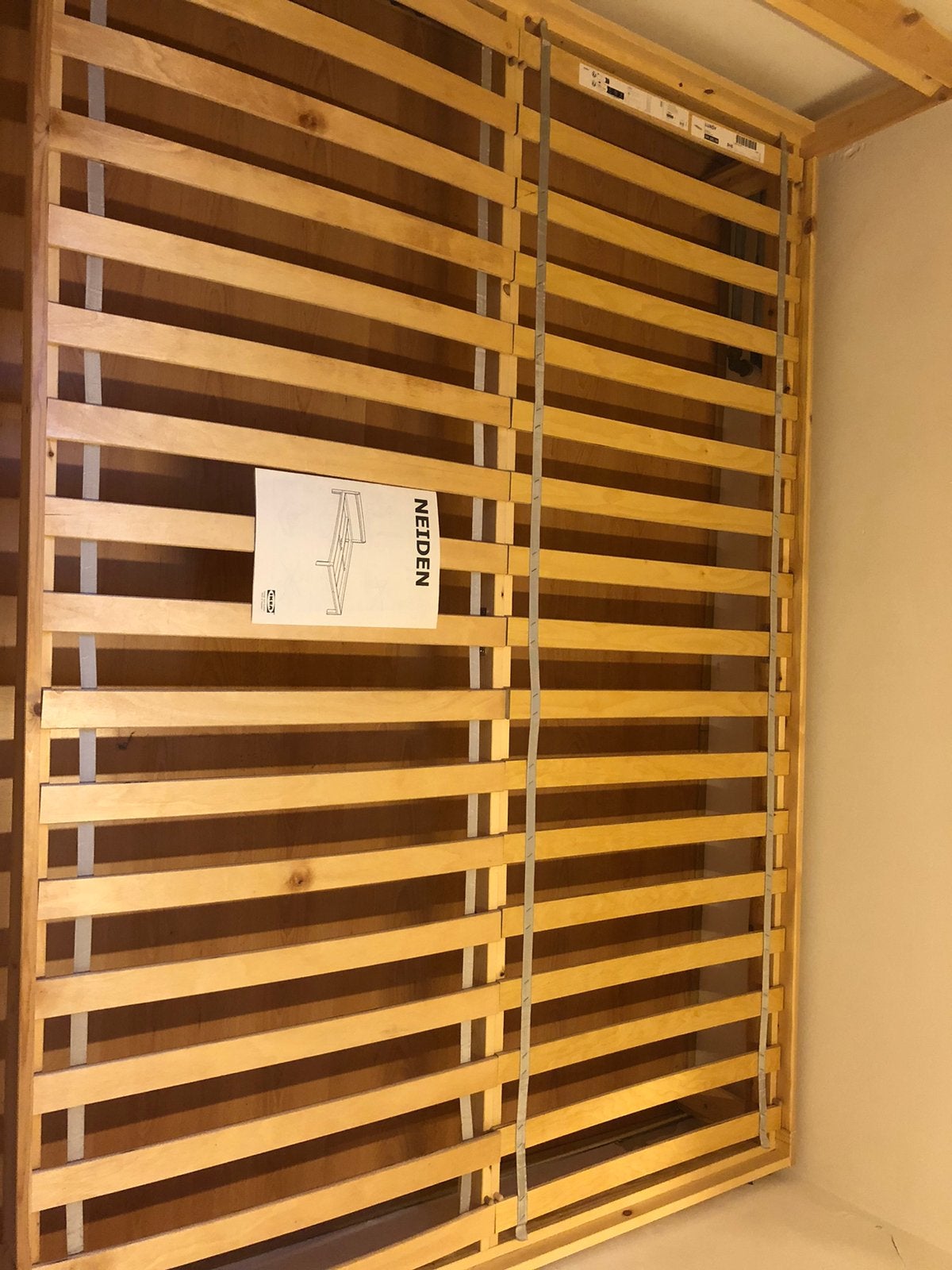 Ikea Neiden Bed Frame and Luröy spring wood frame, Ophalen, Eenpersoons, Bruin, 140 cm