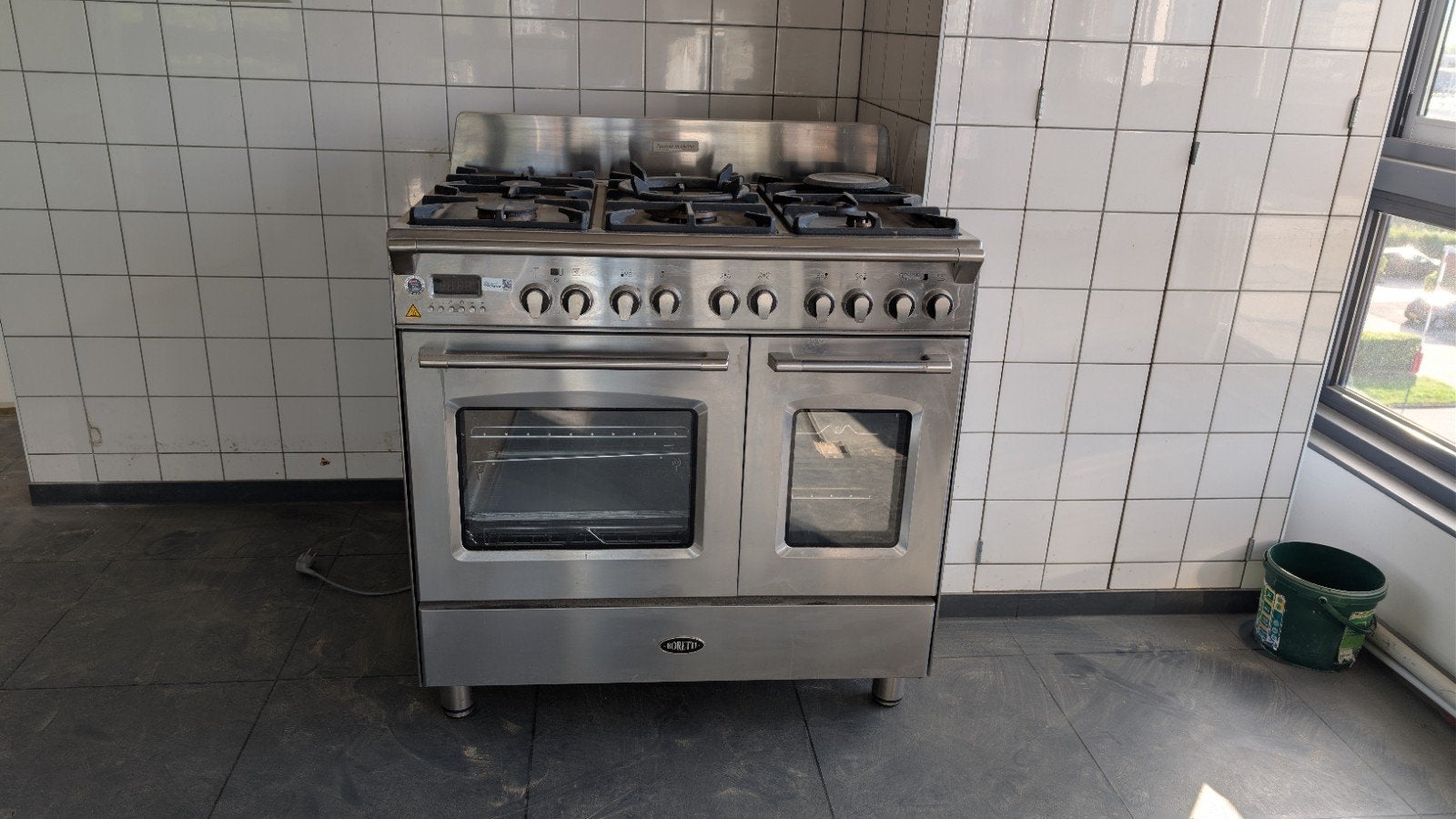 Boretti oven gasfornuis RVS, Ophalen, Gebruikt, 60 cm of meer, Gas
