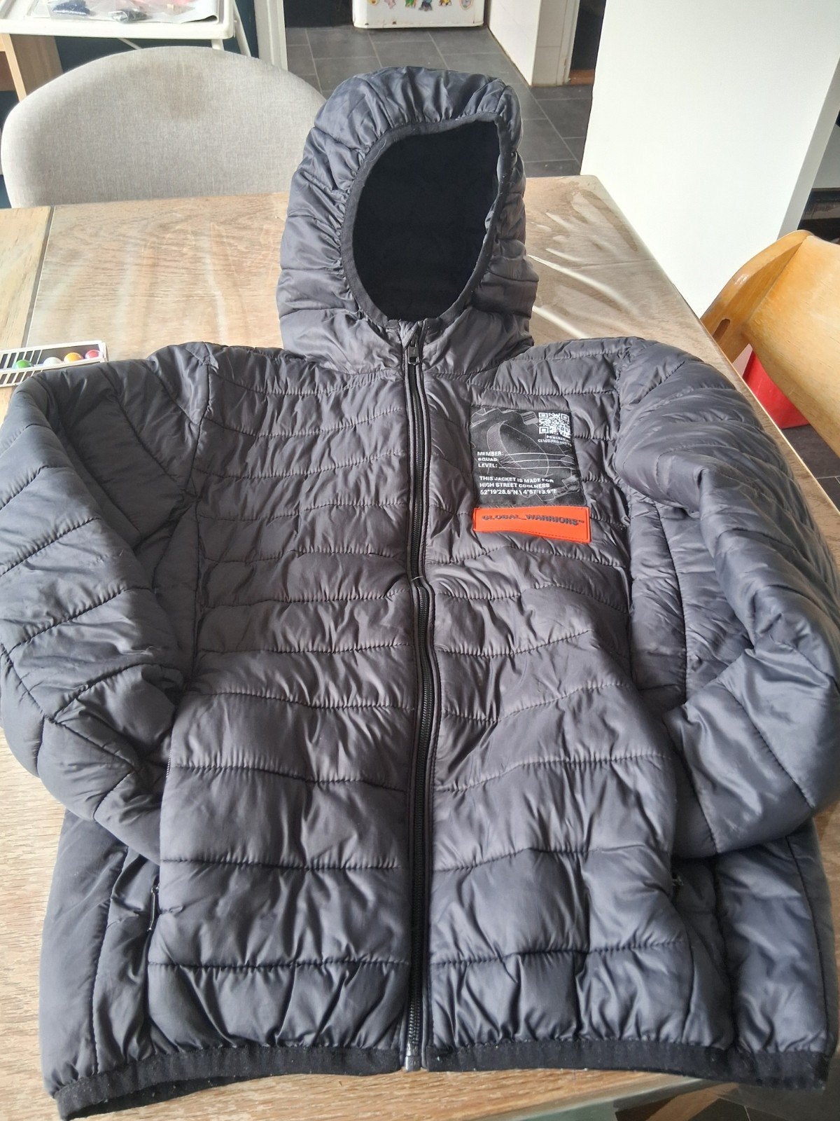 Coolcat jongens jas maat 146/152 - Zwart gewatteerd, Ophalen, Gebruikt, Coolcat, Jongen