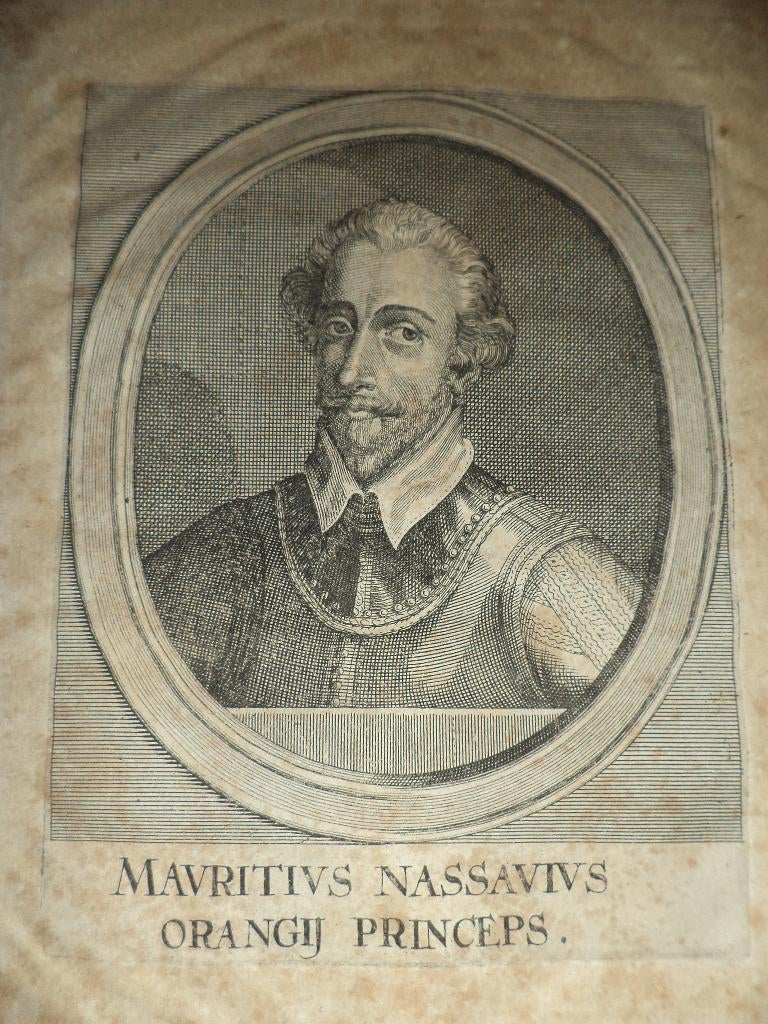 ca 1650 Mauritz Van Nassau Prins van Oranje gravure portret, Antiek en Kunst, Ophalen of Verzenden