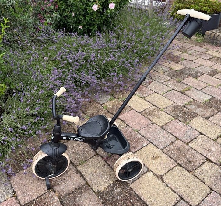 Qplay Elite Pro Driewieler met Duwstang, Fietsen en Brommers, Fietsen | Driewielers, Ophalen, Zo goed als nieuw, Terugtraprem