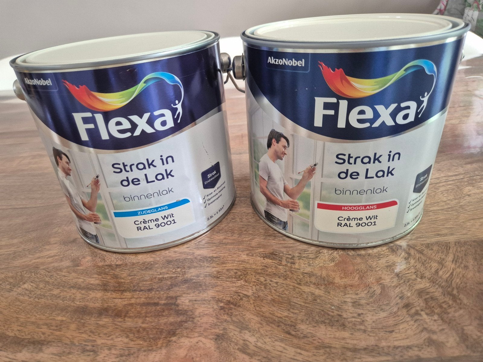 Flexa Lakverf 2x 2.5 ltr, Ophalen, Nieuw, Wit