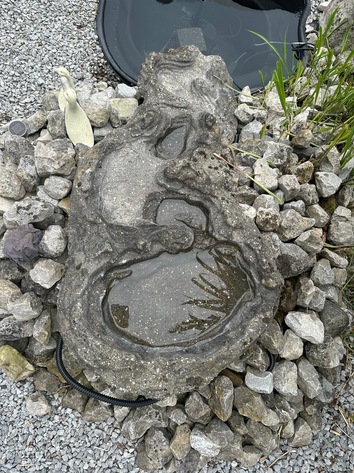 Decoratief waterornament voor tuin of vijver, Ophalen, Gebruikt, Graniet, Waterornament