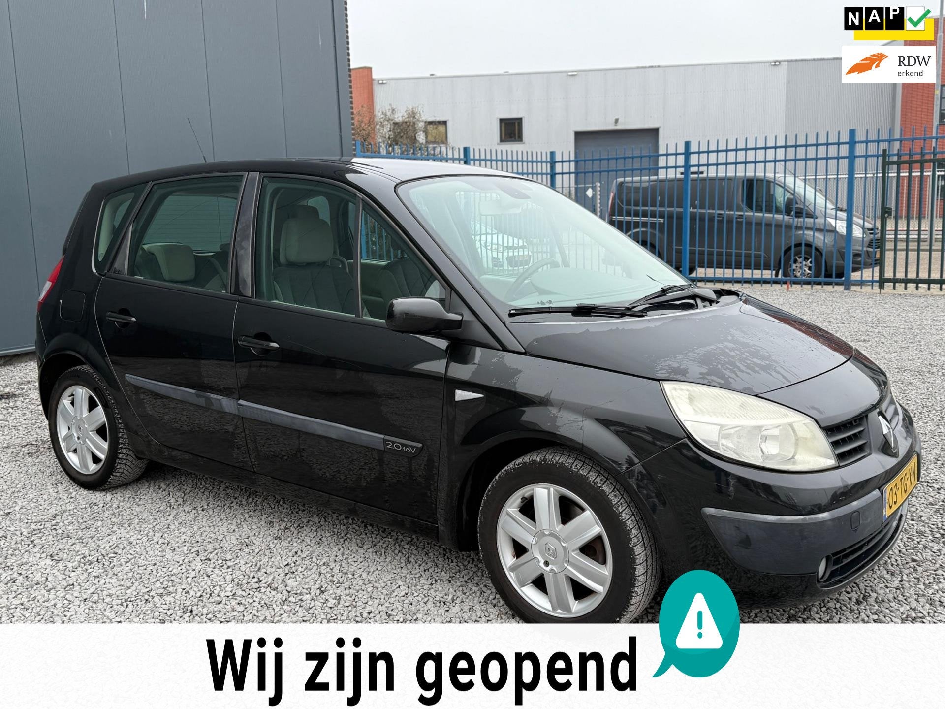 Renault Scénic 2.0-16V Dynamique Comfort AUTOMAAT!CLIMA!APK, Auto's, Renault, 1998 cc, Zwart, 4 cilinders, Metallic lak
