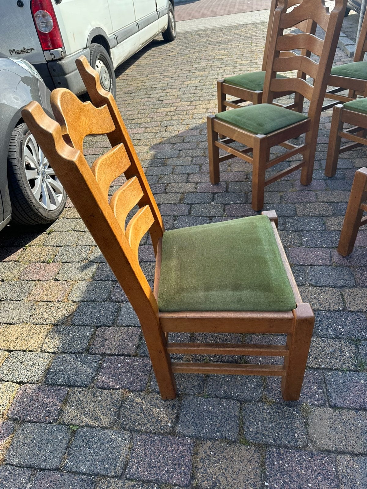 6 stoelen, Ophalen, Gebruikt, Bruin