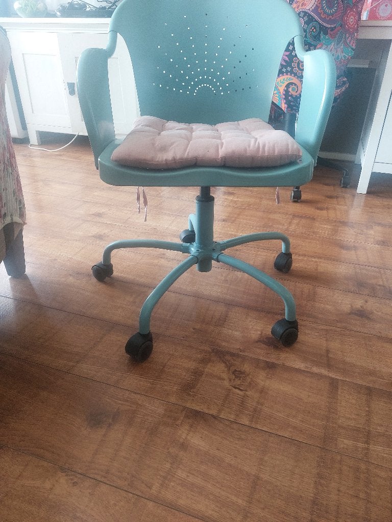 Burostoel, Ophalen, Zo goed als nieuw, Blauw, Bureaustoel