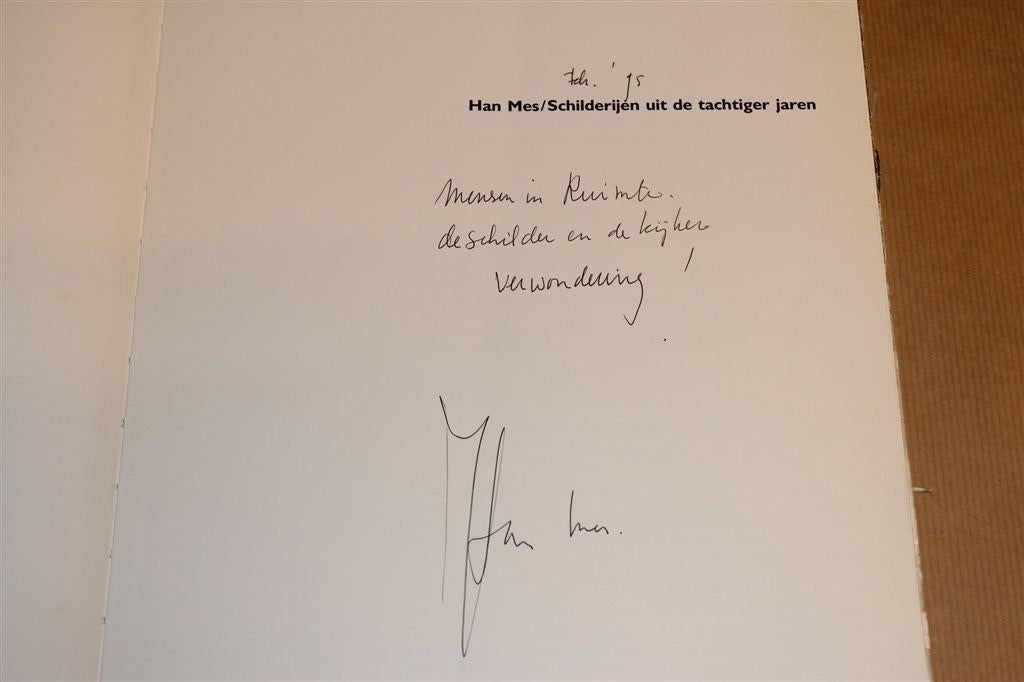 Han Mes — Schilderijen uit de jaren '80 — Gesigneerd, Ophalen of Verzenden, Gelezen
