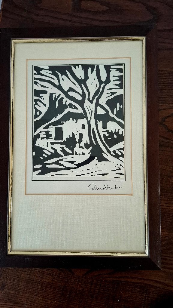 Litho van Peter vd Braken, ingelijst 46x31cm, Ophalen of Verzenden