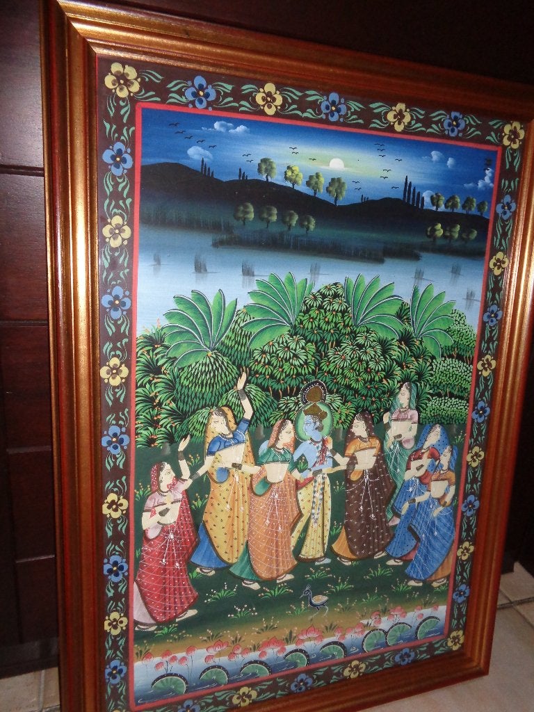 *Prachtig groot antiek schilderij met zéér mooie kader, Ophalen of Verzenden