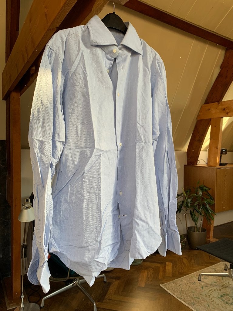 Overhemd Emanuele Maffeis katoen blauw, maat 37 zgan, Kleding | Heren, Overhemden, Eanuele Maffeis, Blauw, Halswijdte 38 (S) of kleiner