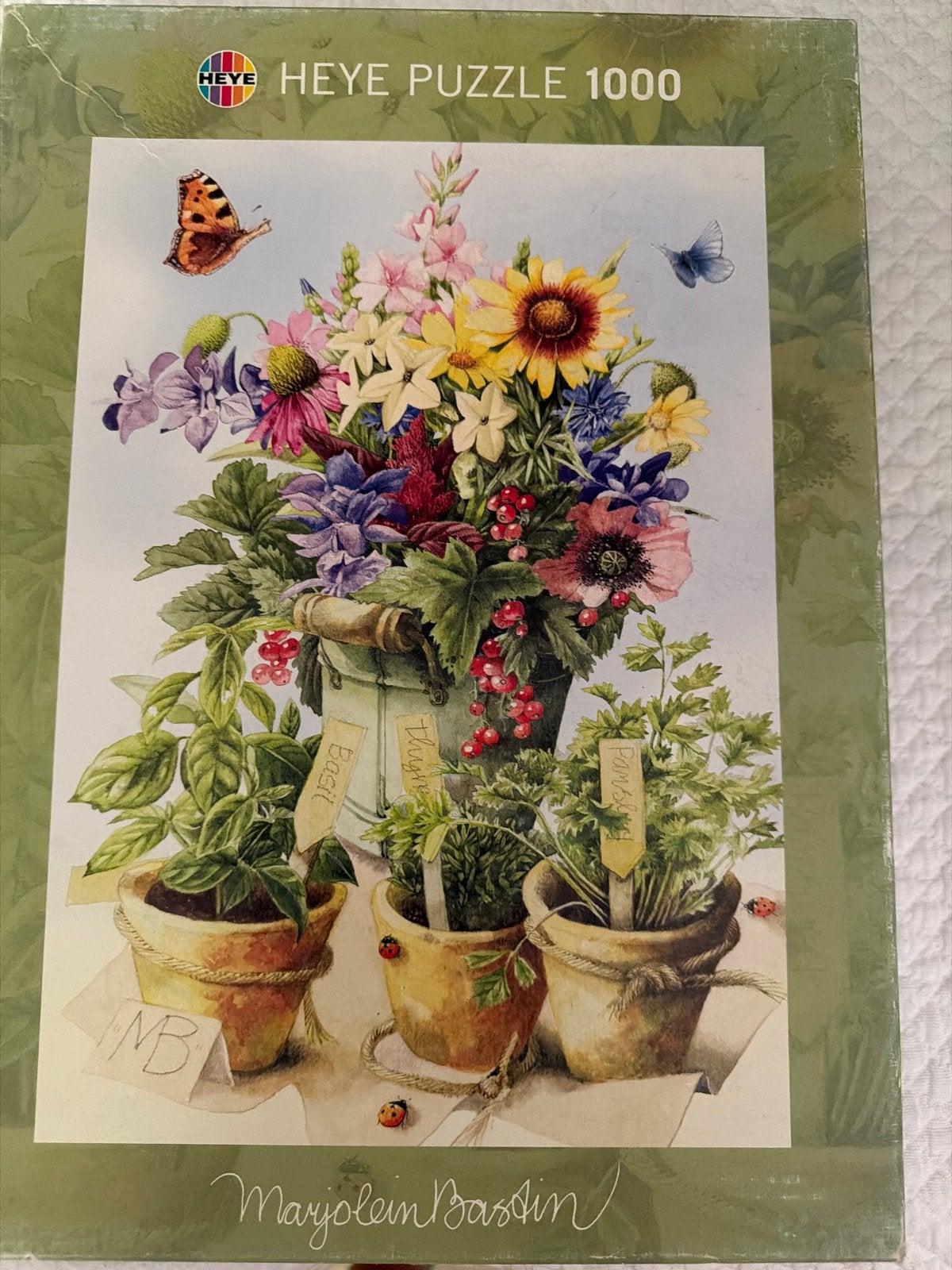 Heye Legpuzzel 1000 stukjes Marjolein Bastin Bloemen, Ophalen of Verzenden, 500 t/m 1500 stukjes, Gebruikt, Legpuzzel