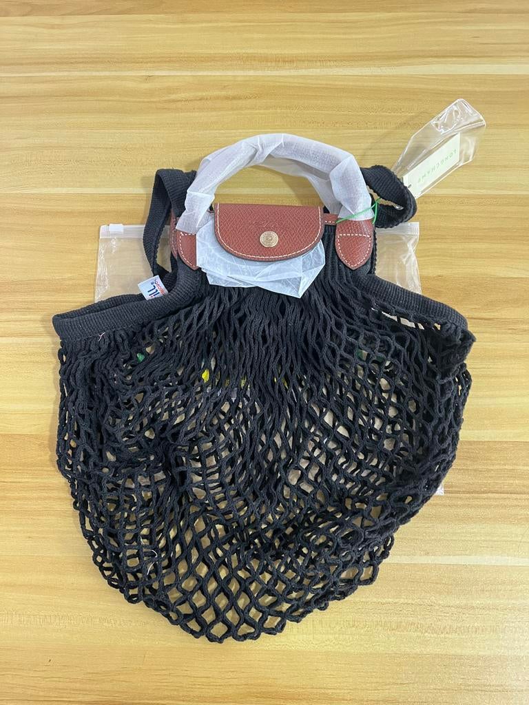 Longchamp Le Pliage Filet Tas Zwart - Nieuw, Verzenden, Nieuw, Zwart, Shopper