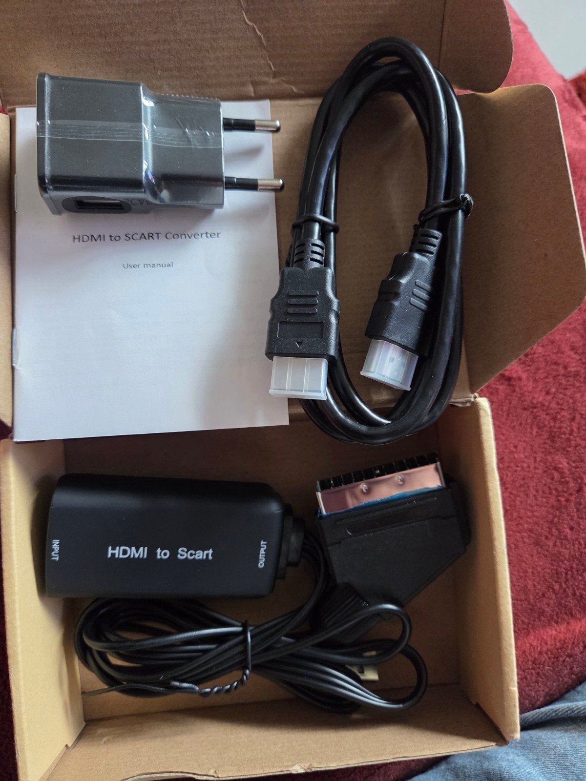 SCART / HDMI  Converter met Voeding en Kabel, Ophalen of Verzenden, Nieuw