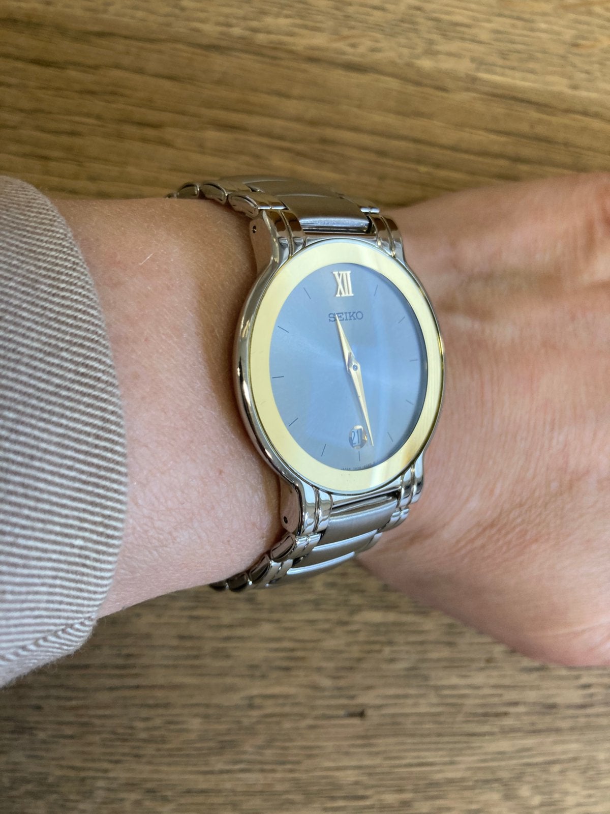 Vintage quartz dresswatch van Seiko, Ophalen of Verzenden, Nieuw, Staal, Seiko