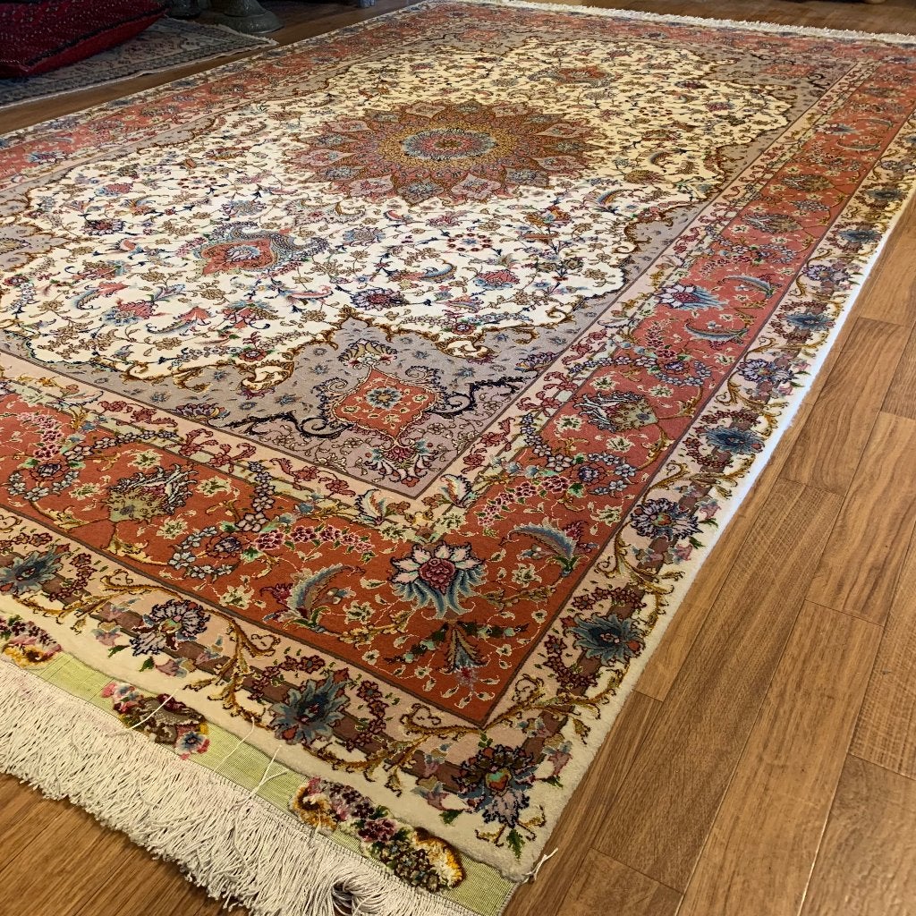 perzisch tapijt tabriz handgeknoopt vloerkleed 318 x 202 cm
