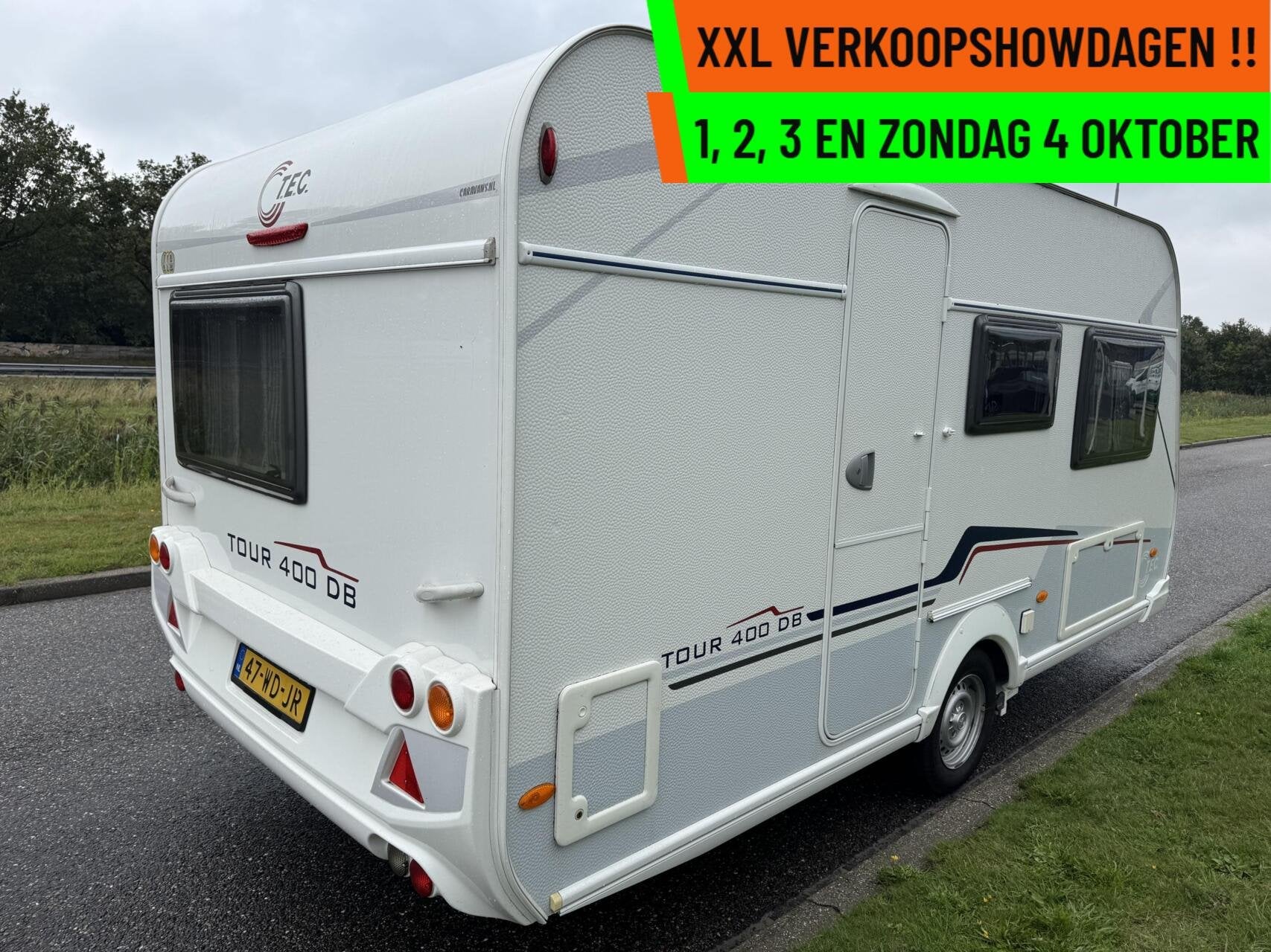 Tec 400 - XXL VERKOOPSHOW 1,2,3 & 4 OKT. 10-17 UUR., Caravans en Kamperen, T.E.C., Bedrijf, Treinzit, Hordeur
