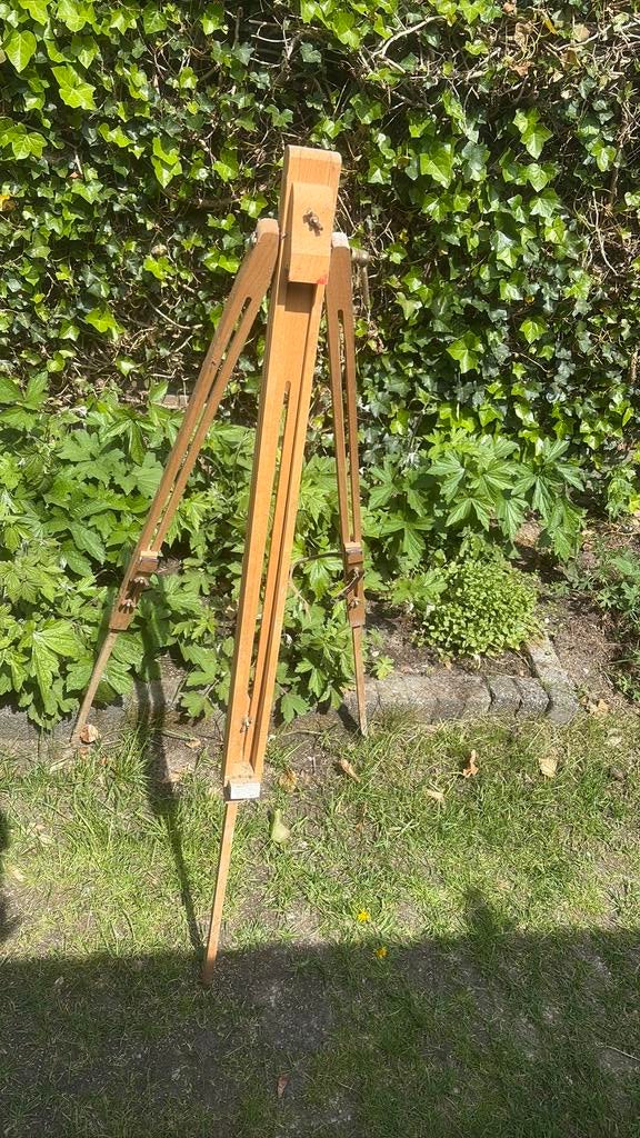 Houten veldezel - Opvouwbaar en draagbaar, Hobby en Vrije tijd, Schilderen, Ophalen of Verzenden, Gebruikt, Ezel