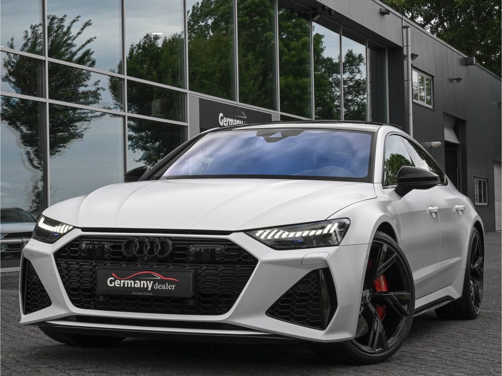 Audi RS7 Sportback 4.0TFSI 600pk Quattro Black optic Matt-Au, Auto's, Audi, Gebruikt, Met garantie (alle), 600 pk, Wit