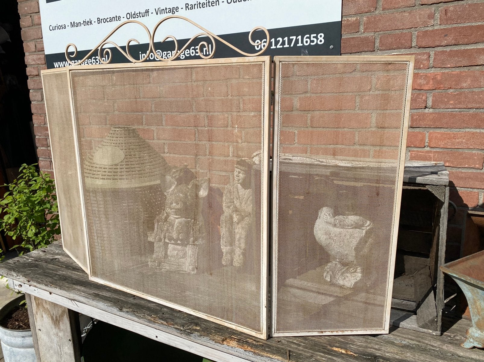 Brocant doorleeft haardscherm, Ophalen of Verzenden