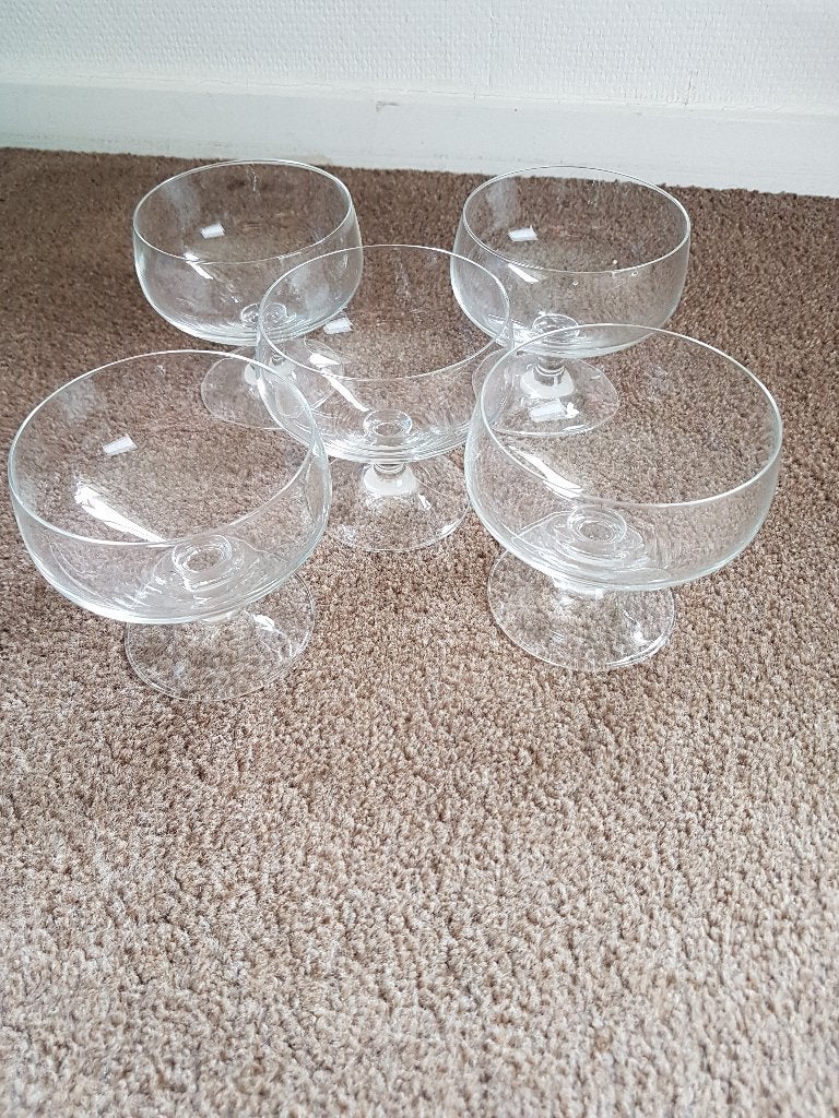 5 Bowl Glazen!!, Ophalen of Verzenden, Zo goed als nieuw