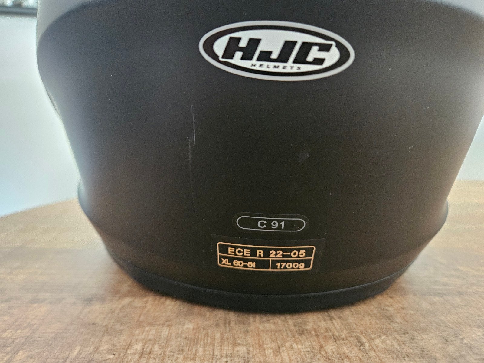 HJC C91 Systeemhelm Mat Zwart - Maat XL, Motoren, Ophalen, Systeemhelm, Heren, Tweedehands