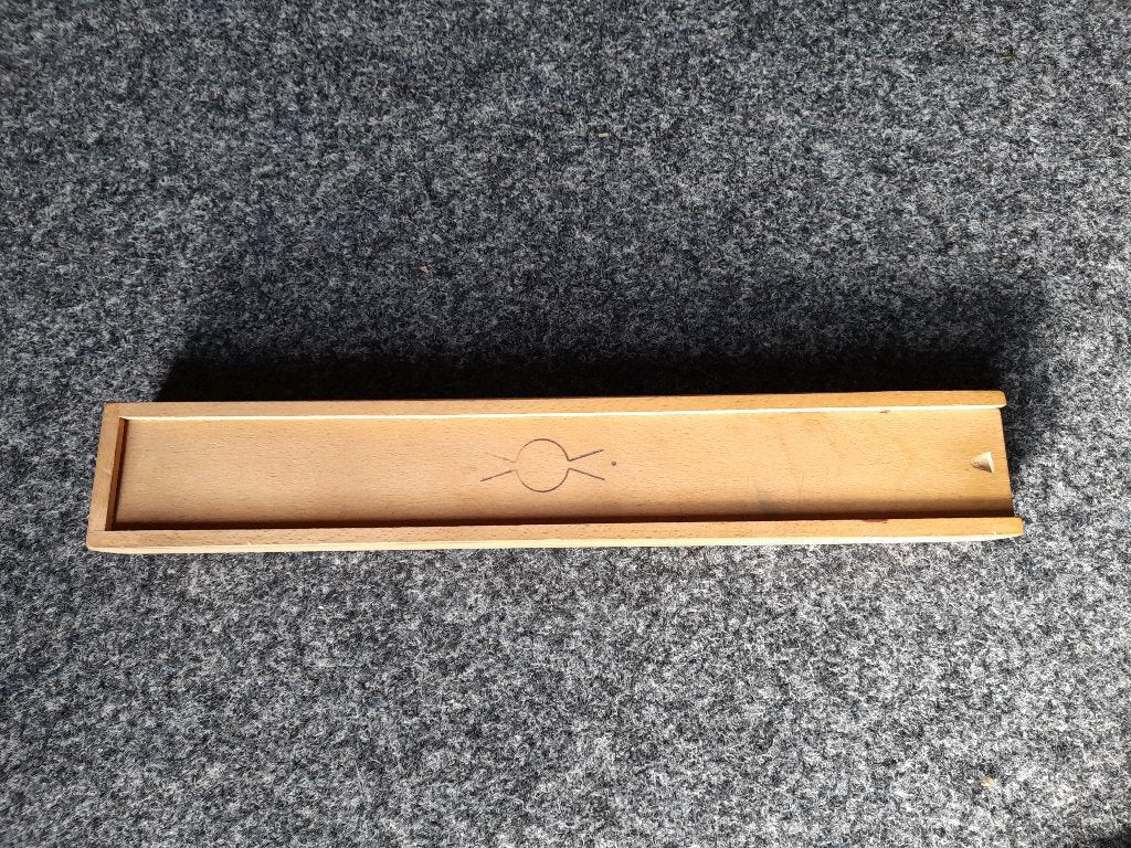 HOUTEN BREINAALDEN DOOS LENGTE 43,5 cm met schuifdeksel, Ophalen of Verzenden, Zo goed als nieuw
