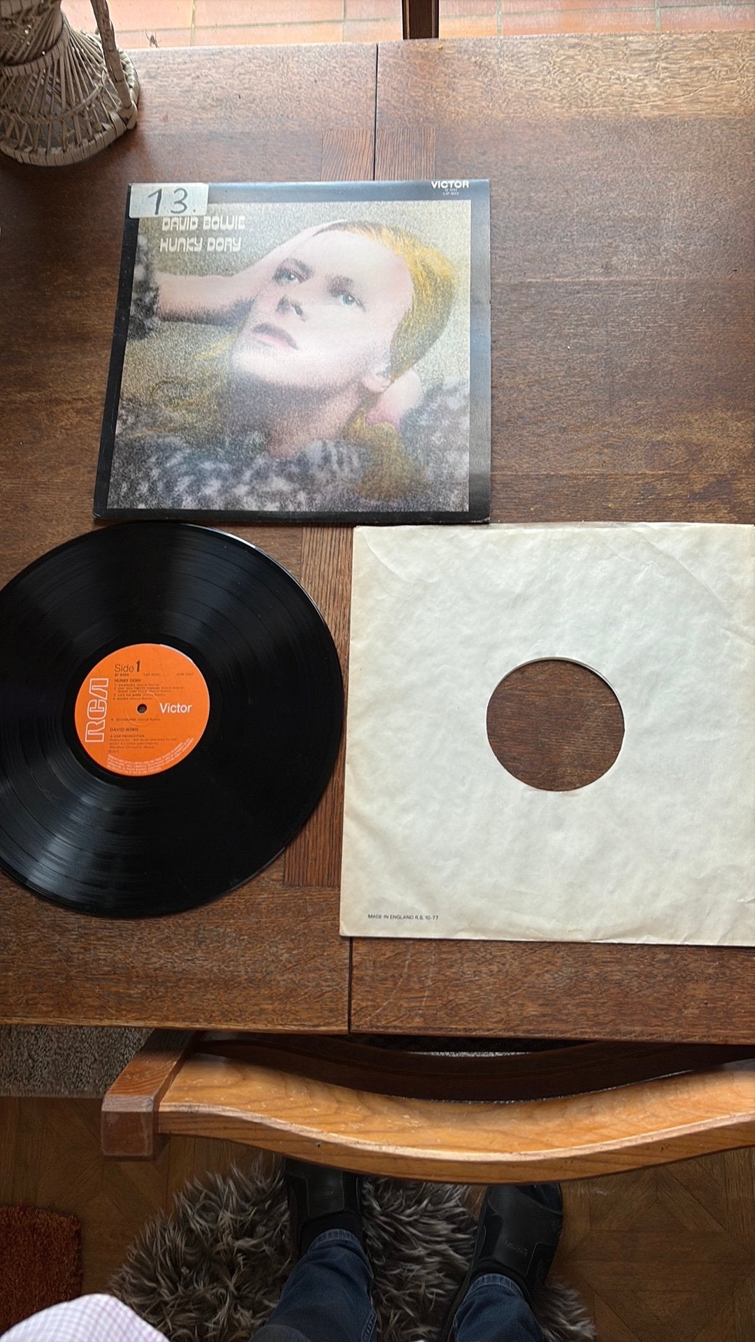 David Bowie Hunky Dory Zeldzame vroege UK Persing SF 8244, LP, Gebruikt, Beschermende buitenhoes, Ophalen of Verzenden