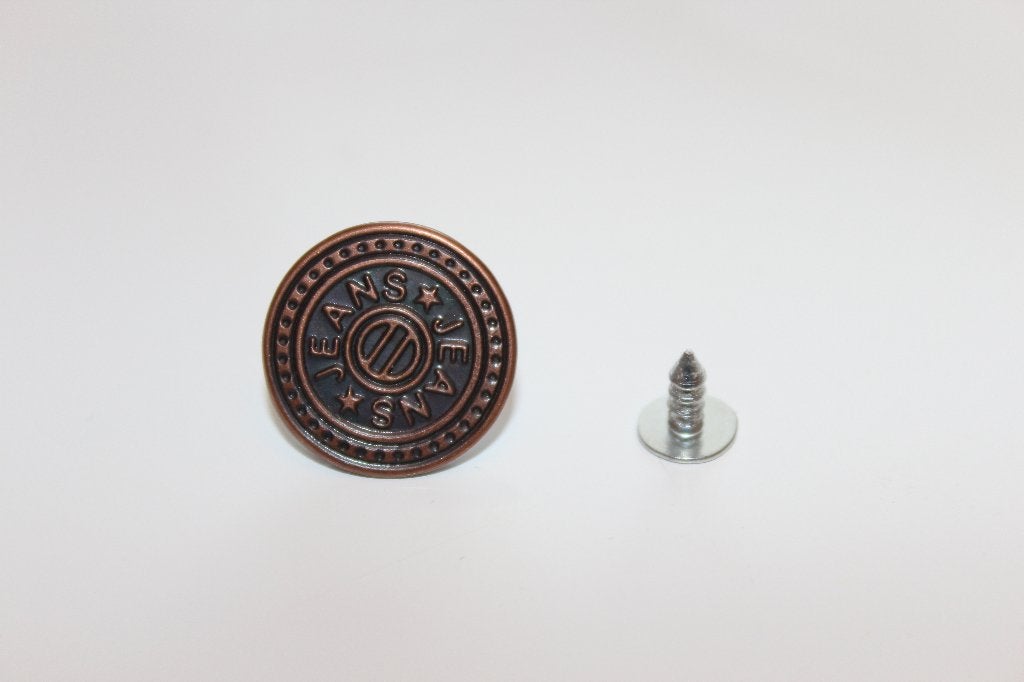 Jeansknopen / Inslagknoop - brons / bruin - 17mm #2557, Ophalen of Verzenden, Nieuw, Knoop of Knopen