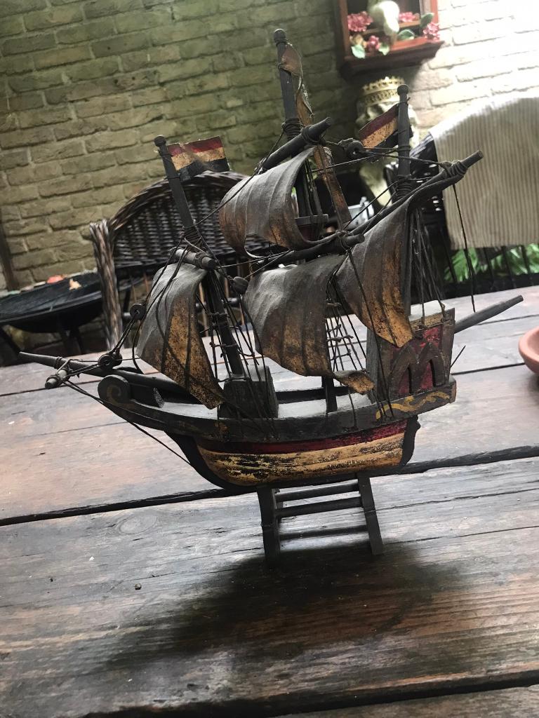 Houten schip - boot antiek, Hobby en Vrije tijd, Modelbouw | Boten en Schepen, Ophalen of Verzenden, Zo goed als nieuw