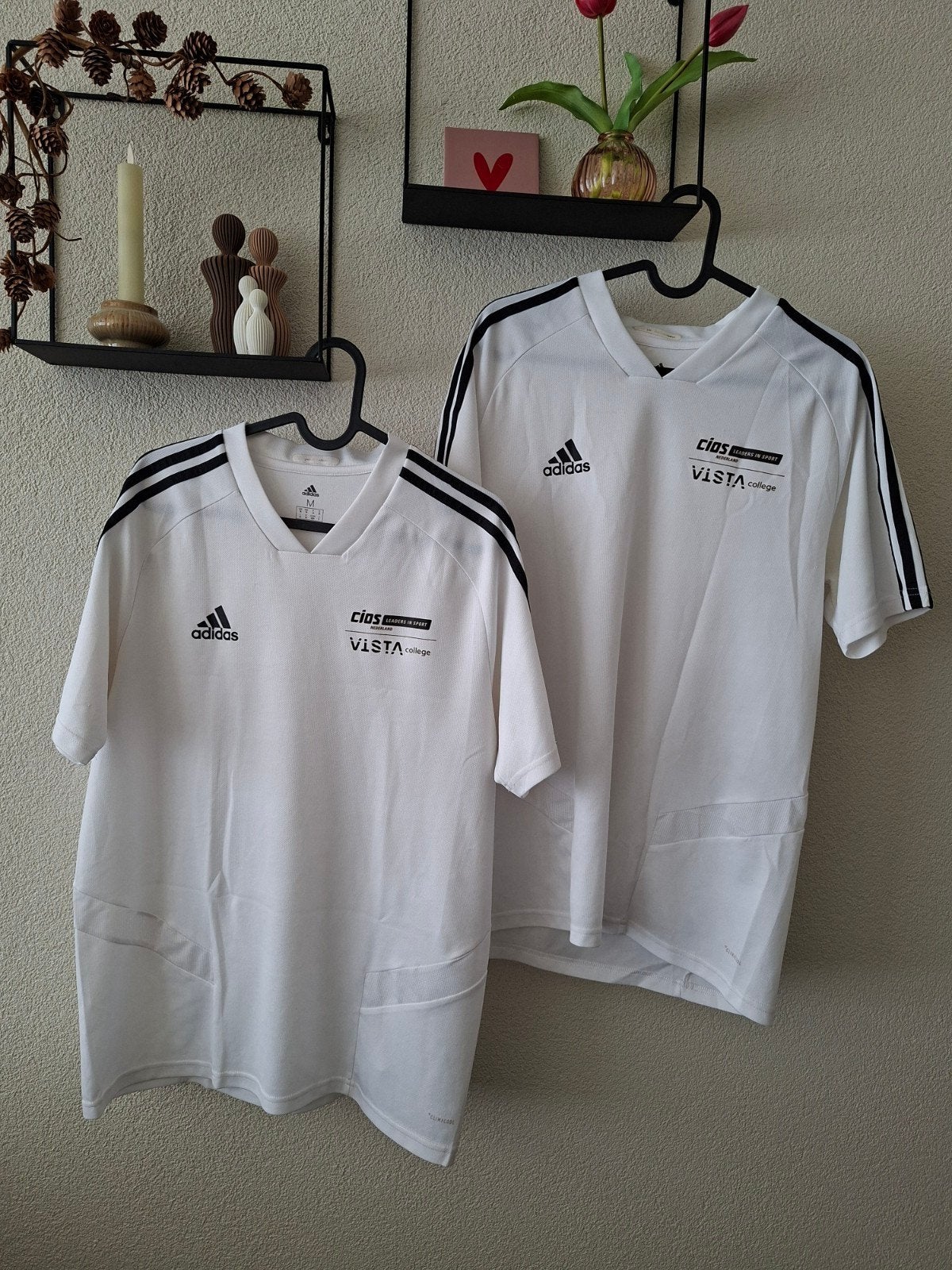 Adidas CIOS VISTA College Sportshirts (2 stuks), Kleding | Heren, Wit, Zo goed als nieuw, Adidas, Algemeen