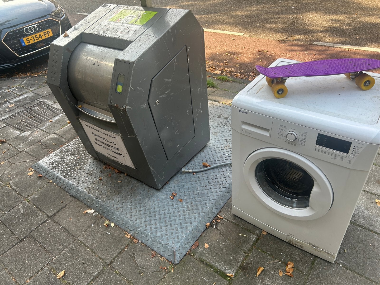 Gratis Beko wasmachine nu op straat, Witgoed en Apparatuur, Ophalen, Voorlader, Niet werkend, 85 tot 90 cm